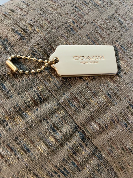 Coach Accessories - Coach Shiny Gold Engraved Purse Charm